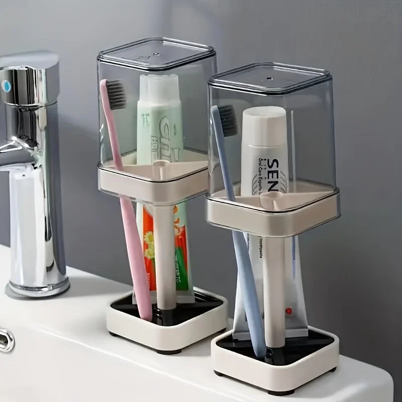 Toothbrush Holder with Mouthwash Cup