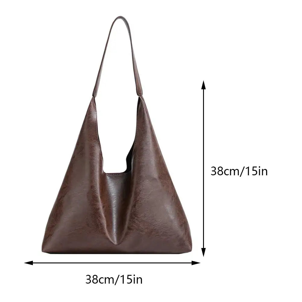 Lightweight Soft Leather Tote Bag Large Capacity Women